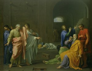 La morte di Socrate (469-399 a.C.) c.1650 da Charles Alphonse Dufresnoy